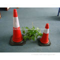 750/500mm PE Plastic Cone, Plastic Tie Rod Cone, Road Safety Cone